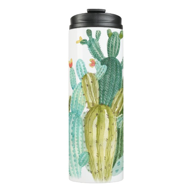 Termo Bellos cactus vintage, suculentos, cactus bloomi (Anverso)