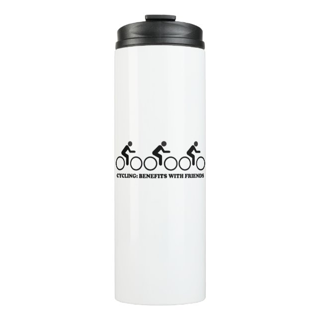 Termo Beneficios del Ciclismo con Amigos (Anverso)