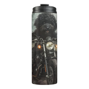 Termo Bernedoodle Riding Motorcycle Halloween Scary