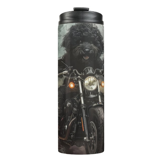 Termo Bernedoodle Riding Motorcycle Halloween Scary (Anverso)