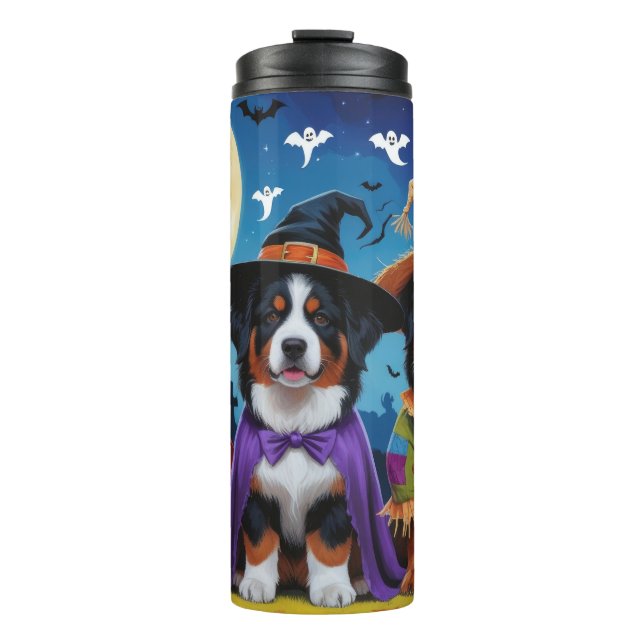Termo Bernese Mountain Dogs Pumpkin Halloween Funny (Anverso)