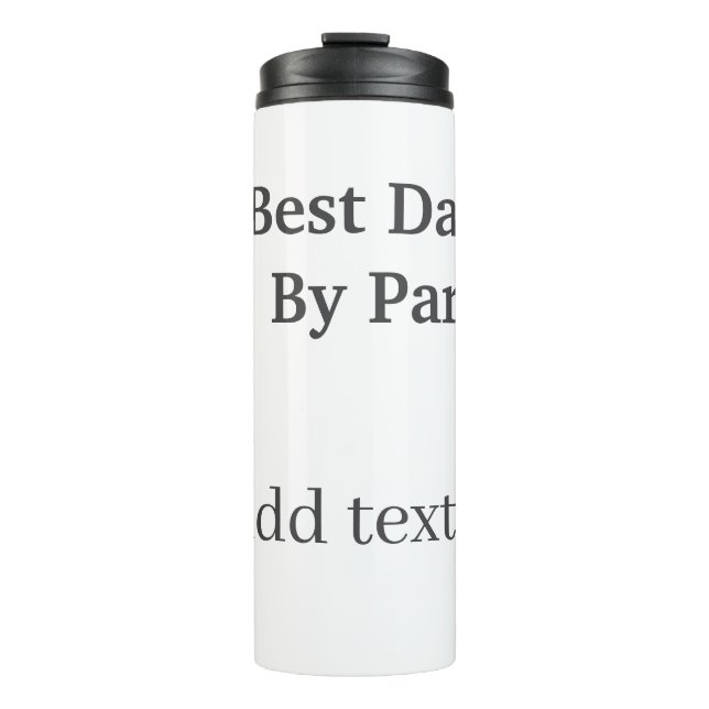 Termo Best dad by par gray black father's day namesimple (Anverso)