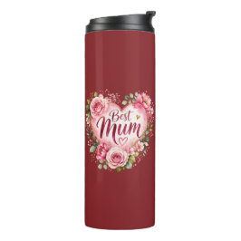 Termo Best Mum Aquarell Blumenherz Design