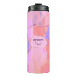 Termo Best Teacher – Abstract Design Personalized