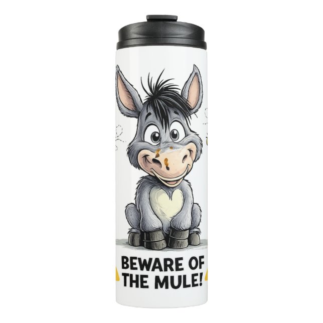 Termo Beware Of The Mule Funny Donkey Warning Design (Anverso)
