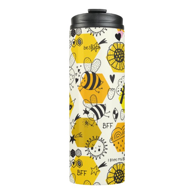 Termo BFF Queen Bee Regalos Para Abejas Salven Las Abeja (Anverso)