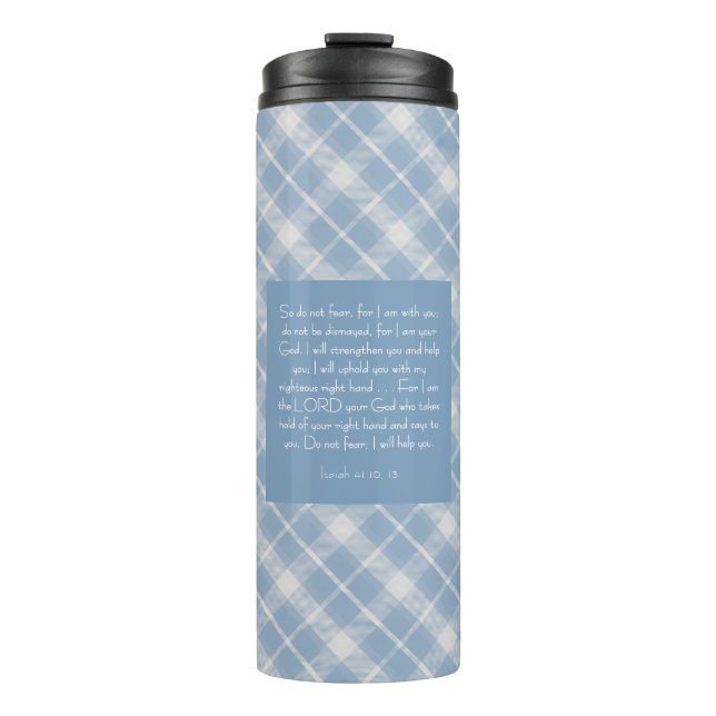 Termo Biblia personalizable Verse Isaiah 41:10, 13 (Anverso)