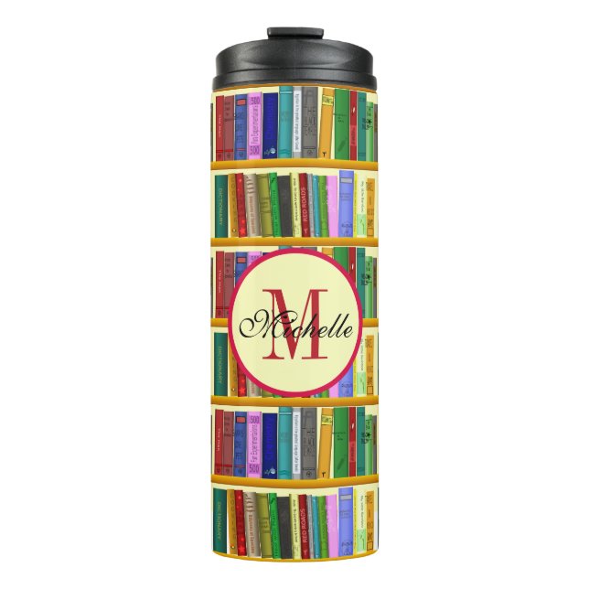 Termo Biblioteca para genio. Libros para estudiantes int (Anverso)