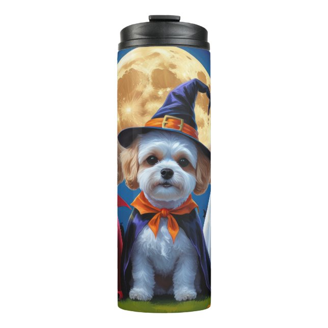 Termo Bichon Frise Dogs Pumpkin Halloween Funny (Anverso)