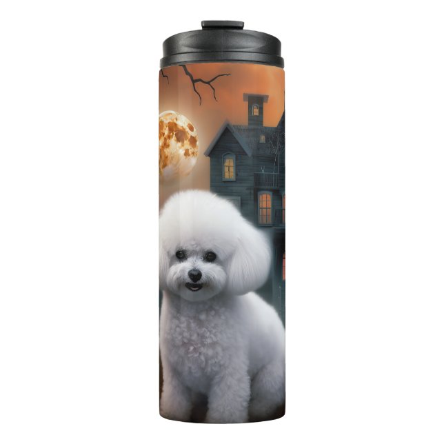 Termo Bichon Frise Halloween Espantoso  (Anverso)