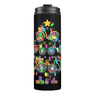 Termo Bicicleta Árbol de Navidad Funny Bicicleta Ciclist