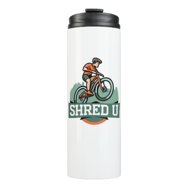 Termo Bicicleta de montaña de la Universidad Shred (Anverso)