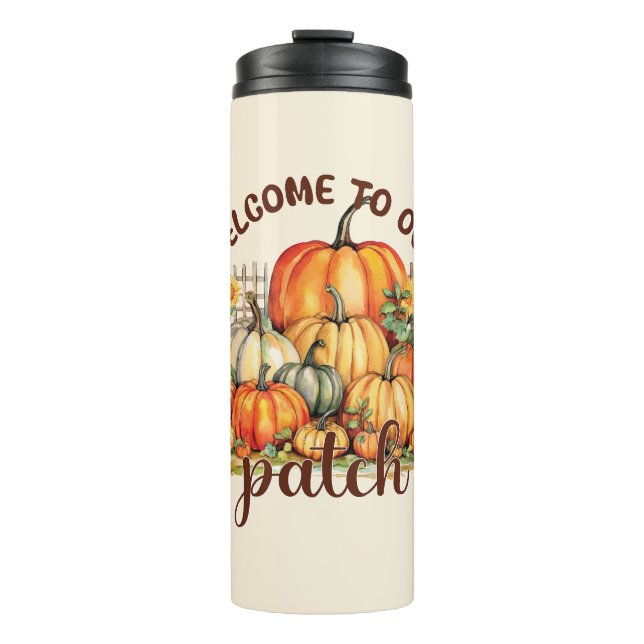 Termo Bienvenidos a nuestro parche - Acogedor parche de  (Anverso)