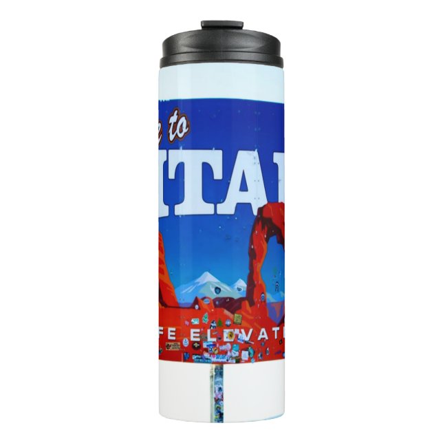 Termo Bienvenidos al Rótulo Utah (Anverso)