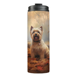 Termo Biewer Terrier en otoño inspira la caída de las ho