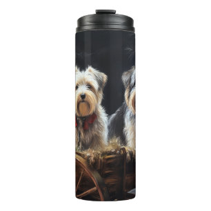 Termo Biewer Terrier Nevado Trineo Navidad Decoración