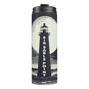 Termo Big Sable Point Michigan Lighthouse Moon