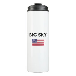 Termo Big Sky USA Bandera estadounidense de color claro