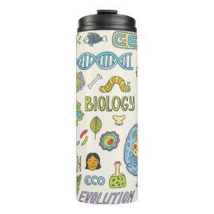 Termo Biología. Dibujado a mano. Ilustracion de época.