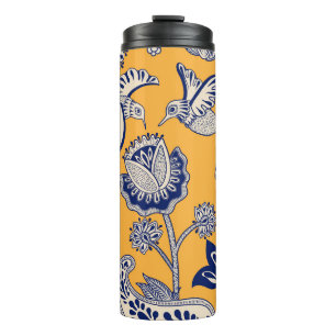 Termo Birds Paisley Flowers Vintage Pattern