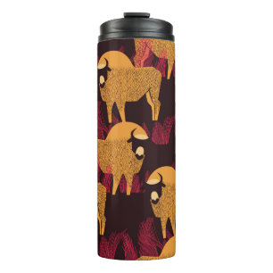 Termo Bison en un campo de alta hierba sin soldadura