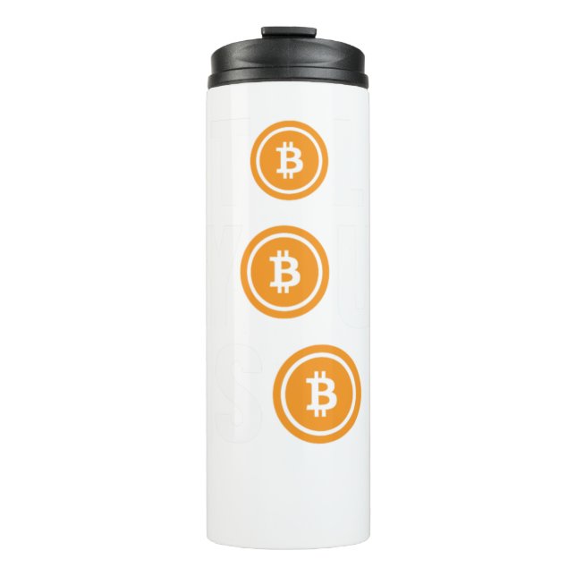 Termo Bitcoin Cryptocurrency BTC Crypto Ethereum Gift (Anverso)