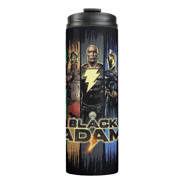 Termo Black Adam Characters In Stripes Graphic (Anverso)