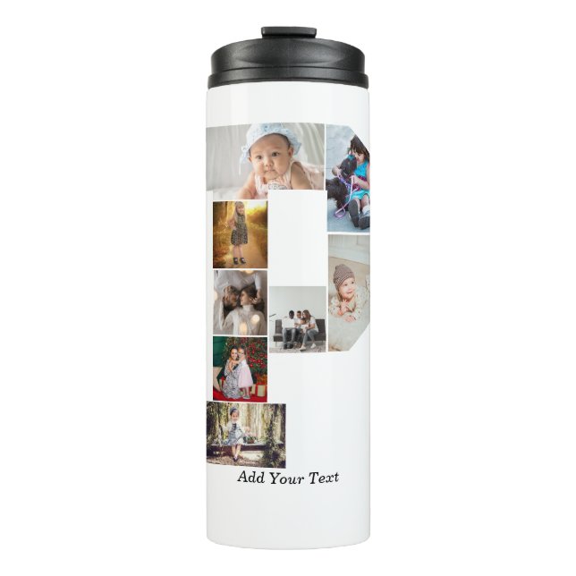 Termo Black and White Letter P Photo Collage (Anverso)