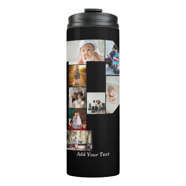 Termo Black and White Letter P Photo Collage (Anverso)