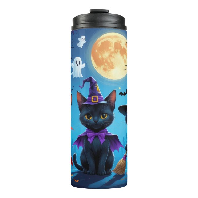 Termo Black Cats Pumpkin Halloween Funny (Anverso)