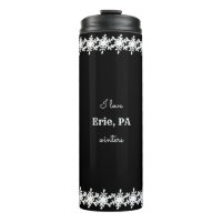 Black I love Personalizado City Snowflake Pattern