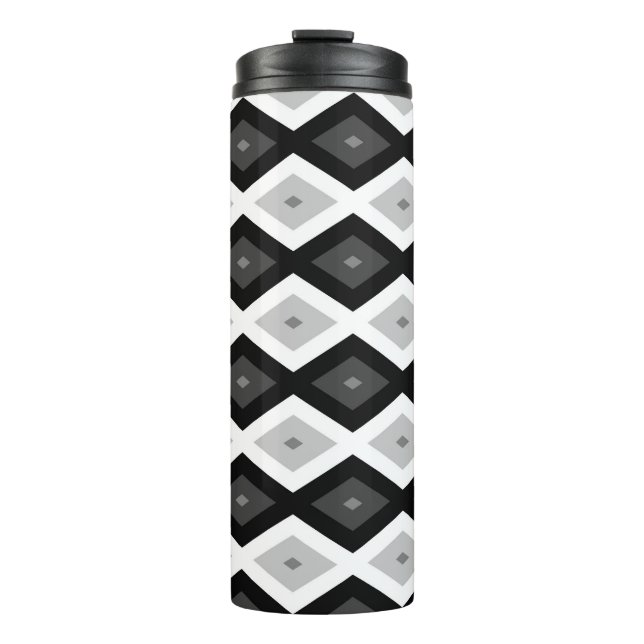 Termo Black, white and grey diamond pattern (Anverso)