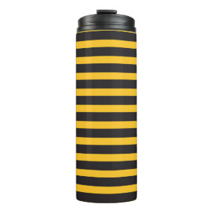 Termo Black Yellow Horizontal Lines Geometric Bee Animal