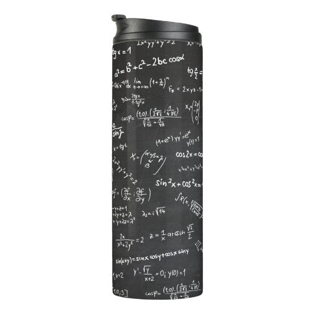 Termo Blackboard con fórmulas matemáticas (Rotado hacia la derecha)