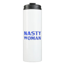 Termo Blanco cobalto de "Mujer desagradable"