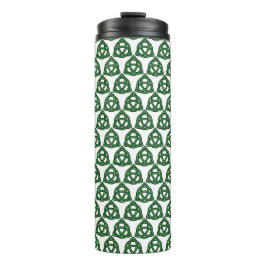 TERMO BLANCO CON PATRONES DE KNOT CELTIC IRLANDESES VERD