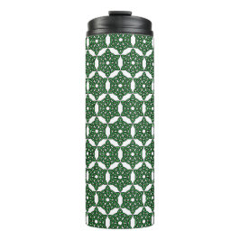 TERMO BLANCO CON PATRONES DE KNOT CELTIC IRLANDESES VERD
