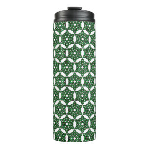 TERMO BLANCO CON PATRONES DE KNOT CELTIC IRLANDESES VERD