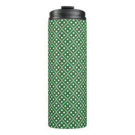 TERMO BLANCO CON PATRONES DE KNOT CELTIC IRLANDESES VERD