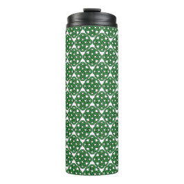 TERMO BLANCO CON PATRONES DE KNOT CELTIC IRLANDESES VERD