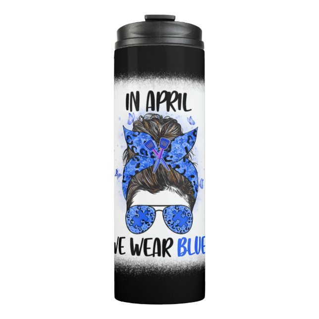 Termo Bleached En Abril Usamos Blue Messy Bun Lunch Lad (Anverso)