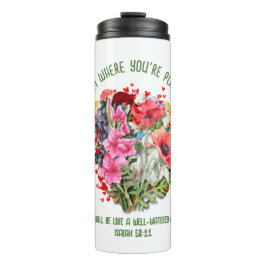 Termo BLOOM cristiano DONDE ESTÁS PLANTADO Floral