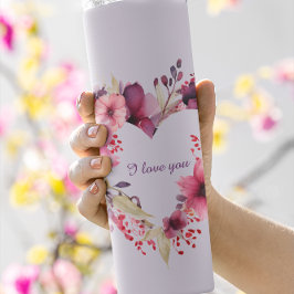 Termo Blooms de amor | Floral | Violeta | Te Amo
