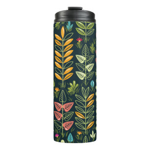 Termo Blooms Eternos: Elegancia floral dibujada a mano