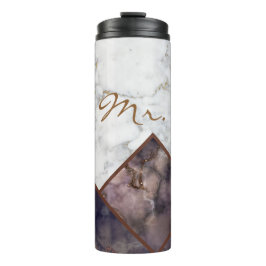 Termo Bloque de color de mármol en la cordillera negra y