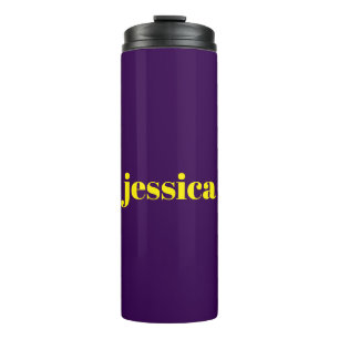 Termo Bloque de color minimalista nombre personalizado