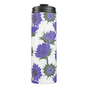 Termo Bloque de madera Imprimir púrpura de girasol