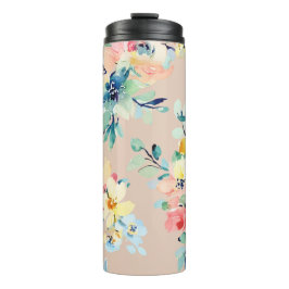 Termo Blossom Bliss Pastel Floral Thermal Tumbler