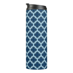 Termo Blue and Baby Blue Trellis, Lattice, Quatrefoil
