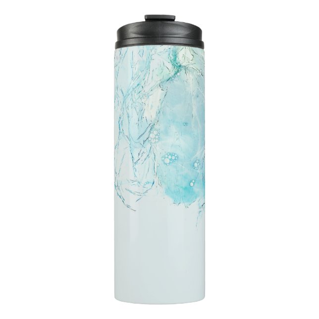 Termo Blue and white abstract painting (Anverso)